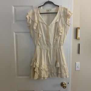 Karina Grimaldi mini gold/white dress size M